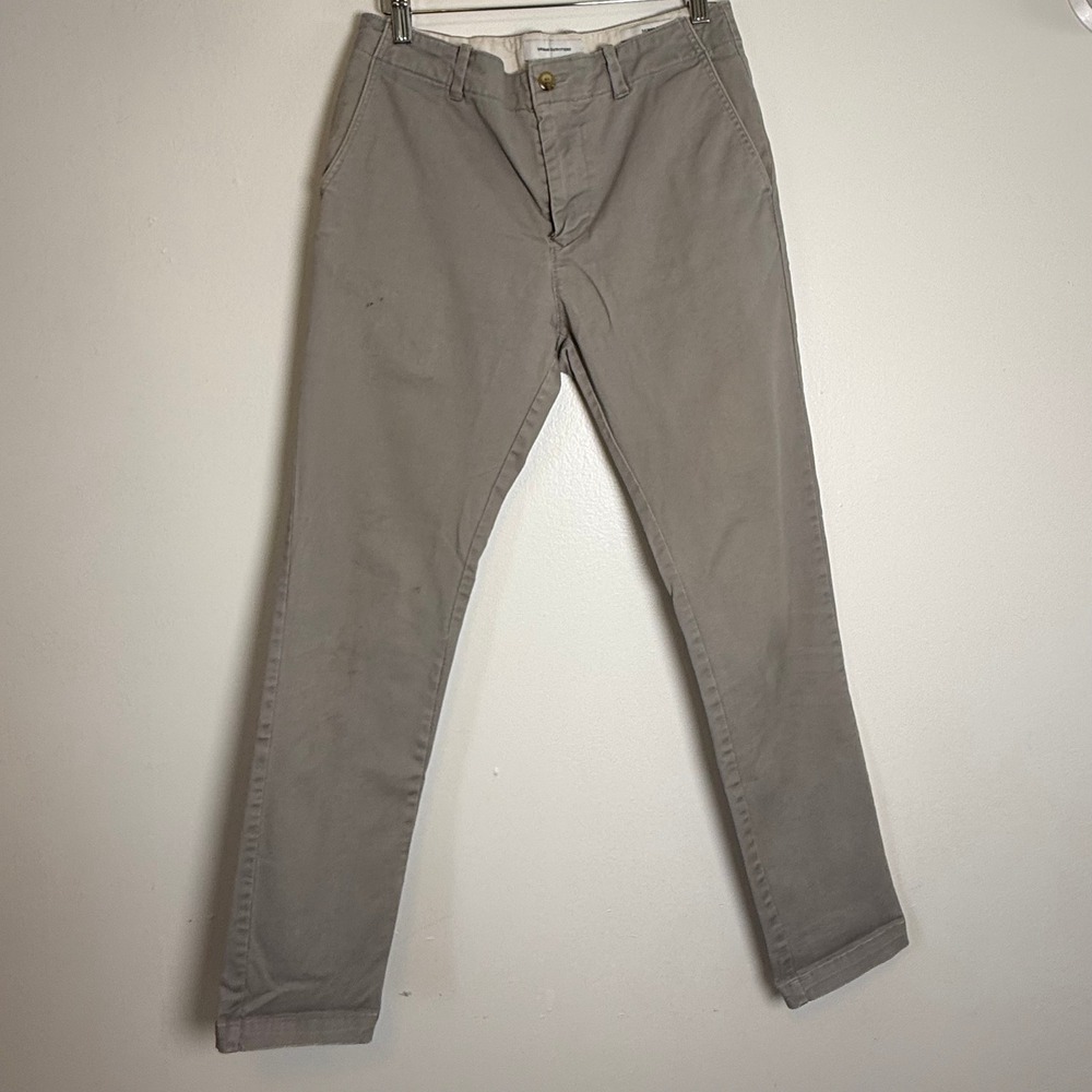 Urban Outfitters Skinny Fit Chino Pants Khaki Men Size 29 30 Flat Front Casual